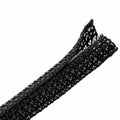 HellermannTyton 170-03127 Braided Sleeving, Split Wrap, .75" Dia, PET, Black, 100 ft/bulk reel