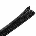 HellermannTyton 170-03131 Braided Sleeving, Split Wrap, 2" Dia, PET, Black, 50 ft/bulk reel 