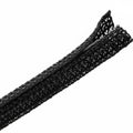 HellermannTyton 170-03133 Braided Sleeving, Split Wrap, .25" Dia, PET, Black, 3000 ft/bulk reel