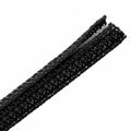 HellermannTyton 170-03136 Braided Sleeving, Split Wrap, 1" Dia, PET, Black, 400 ft/bulk reel