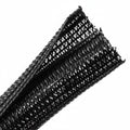 HellermannTyton 170-03038 Braided Sleeving, Split Wrap, .75" Dia, PET, Black, 50 ft/reel