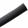 HellermannTyton 170-03060 Braided Sleeving, Resin Coated Fiberglass, .75" Dia, GF, Black, 50 ft/reel