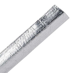 HellermannTyton 170-03062 Braided Sleeving, Aluminum Laminated Fiberglass, .5 Dia, AL/GF, Silver, 100 ft/reel