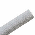 HellermannTyton 170-03073 Braided Sleeving, Expandable, Flame Retardant, .5" Dia, PET, Gray, 100 ft/reel
