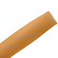 HellermannTyton 170-03079 Braided Sleeving, Expandable, 1" Dia, PET, Orange, 250 ft/bulk reel