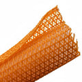 HellermannTyton 170-03084 Braided Sleeving, Split Wrap, .75" Dia, PET, Orange, 100 ft/ bulk reel