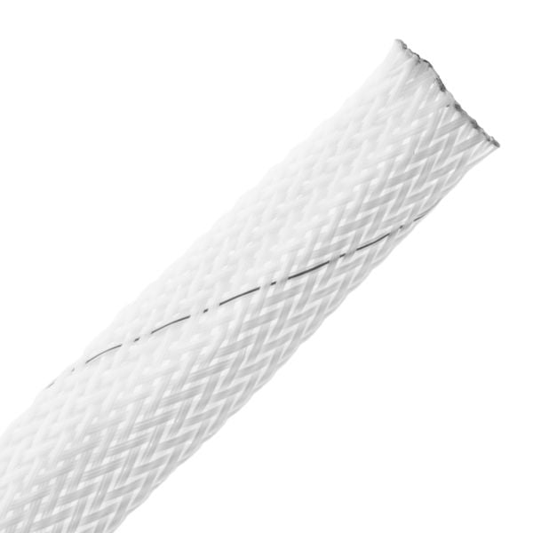 HellermannTyton 170-03099 Plenum Rated Expandable Braided Sleeving (Halar), 0.12" Dia, White, 225 ft/reel 