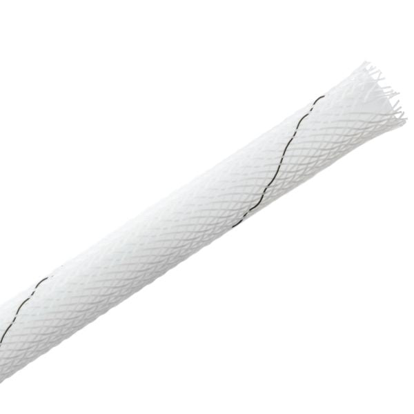 HellermannTyton 170-03101 Plenum Rated Expandable Braided Sleeving (Halar), .25" Dia, White, 200 ft/reel