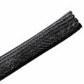 HellermannTyton 170-03118 Braided Sleeving, Expandable, Fray Resistant, Flame Retardant, .5" Dia, PET, Black, 500 ft/bulk reel