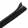 HellermannTyton 170-03137 Braided Sleeving, Split Wrap, 1.25" Dia, PET, Black, 250 ft/bulk reel