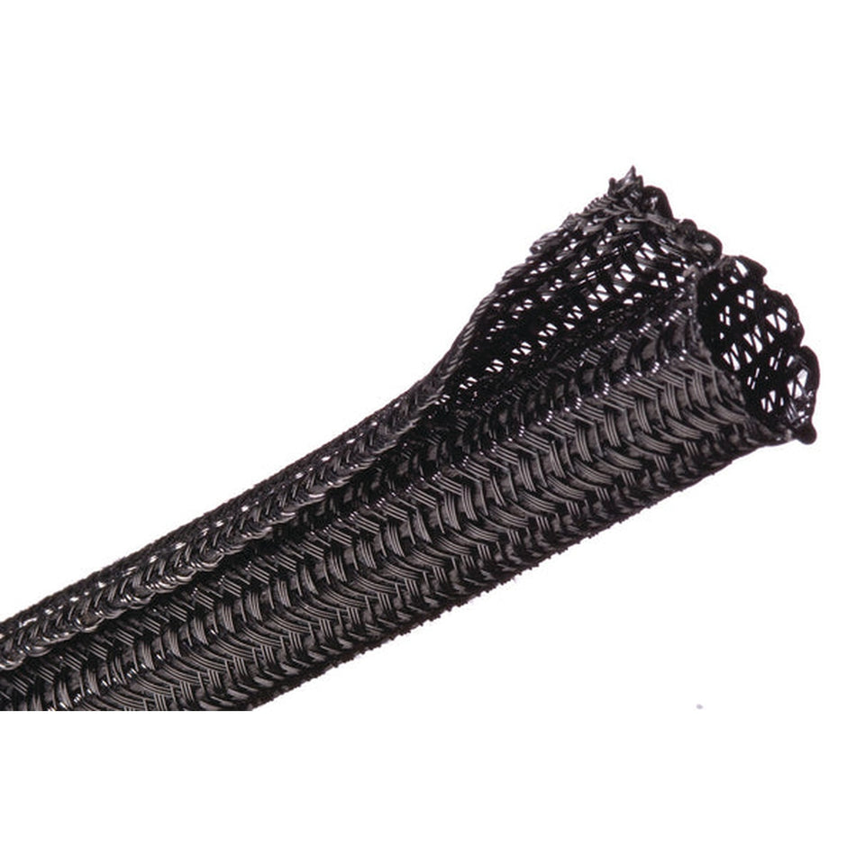 HellermannTyton 170-03140 Braided Sleeving, Split Wrap, Flame Retardant, .125" Dia, PET, Black, 400 ft/bulk reel