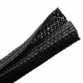 HellermannTyton 170-03141 Braided Sleeving, Split Wrap, Flame Retardant, .25" Dia, PET, Black, 200 ft/bulk reel