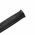 HellermannTyton 170-03178 Braided Sleeving, Expandable, 2" Dia, PET, Black, 200 ft/bulk reel