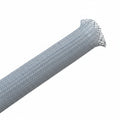 HellermannTyton 170-21200 Helagaine Braided Sleeving, 12 mm Dia, PA66, GY, 328ft/Reel