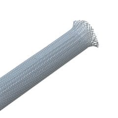 HellermannTyton 170-21000 Helagaine Braided Sleeving, 10 mm Dia, PA66, GY, 328ft/Reel