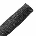 HellermannTyton 170-80250 Helagaine Braided Sleeving, Dispenser Pack, 1/2" Dia, 3:1 Shrink Ratio, PET, BK, 32.8ft/Reel