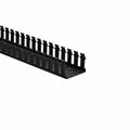 HellermannTyton 181-00026 Slotted Wall Wiring Duct, 3" X 2", Adhesive, PVC, Black, 120ft/Carton