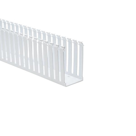 HellermannTyton 181-00156 Slotted Wall Wiring Duct, 3" X 5", Adhesive, PVC, Gray, 120ft/Carton
