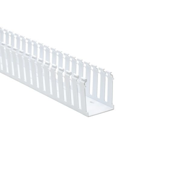 HellermannTyton 181-00219 Slotted Wall Wiring Duct, 2.5" X 3", Adhesive, PVC, White, 30ft/Box