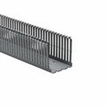 HellermannTyton 181-00229 High Density Slotted Wall Wiring Duct, 2.5" X 3", Non- Adhesive, PVC, Gray, 30ft/Box