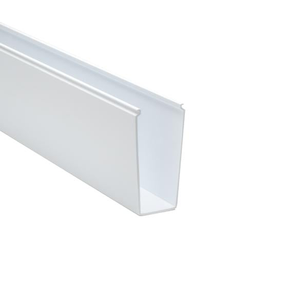 HellermannTyton 181-00249 Solid Wall Wiring Duct, 2" X 5", Non-Adhesive, PVC, White, 30ft/Box