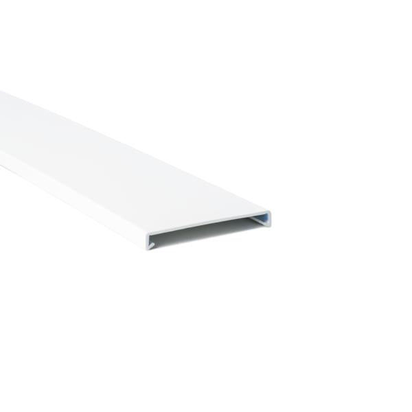 HellermannTyton 181-00262 Wiring Duct Cover for 2-1/2" Duct, 6 ft Long, PVC, White, 120 ft/carton