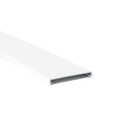 HellermannTyton 181-00262 Wiring Duct Cover for 2-1/2" Duct, 6 ft Long, PVC, White, 120 ft/carton