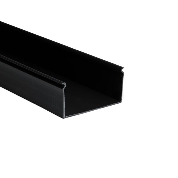 HellermannTyton 181-00476 Solid Wall Wiring Duct, 4" X 2", Non-Adhesive, PVC, Black, 120ft/Carton