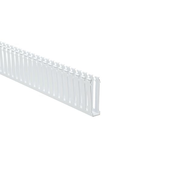 HellermannTyton 181-00569 Slotted Wall Wiring Duct, 1" X 4", Adhesive, PVC, White, 120ft/Carton
