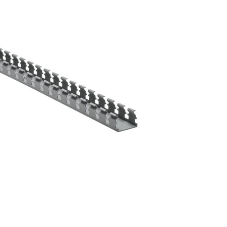 HellermannTyton 181-00571 Slotted Wall Wiring Duct, 1.5" X 1", Adhesive, PVC, Gray, 120ft/Carton
