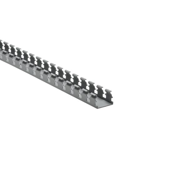 HellermannTyton 181-00571 Slotted Wall Wiring Duct, 1.5" X 1", Adhesive, PVC, Gray, 120ft/Carton