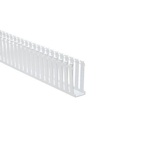 HellermannTyton 181-00578 Slotted Wall Wiring Duct, 1.5" X 4", Adhesive, PVC, White, 120ft/Carton