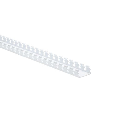 HellermannTyton 181-12012 Slotted-Wall Wiring Duct, 1" x 2", Adhesive, PVC, White, 30ft/box