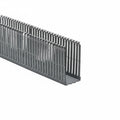 HellermannTyton 181-00648 High Density Slotted Wall Wiring Duct, 2" X 4", Adhesive, PVC, Gray, 120ft/Carton