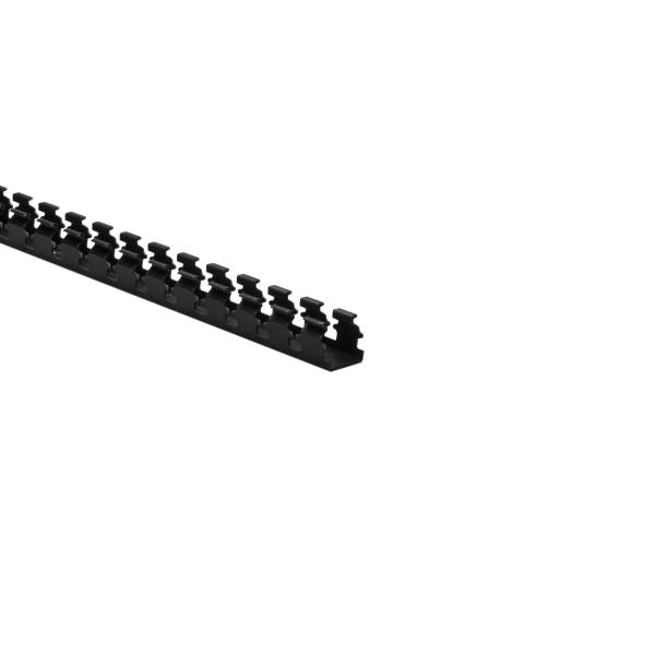 HellermannTyton 181-11009 Slotted Wall Wiring Duct, 1" X 1", Non-Adhesive, PVC, Black, 120ft/Carton