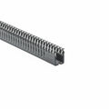 HellermannTyton 181-11505 Slotted Wall Wiring Duct, 1" X 1.5", Non-Adhesive, PVC, Gray, 120ft/Carton