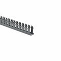 HellermannTyton 181-12005 Slotted-Wall Wiring Duct, 1" x 2", Non-Adhesive, PVC, Gray, 120 ft/carton