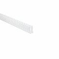 HellermannTyton 181-12008 Slotted-Wall Wiring Duct, 1" x 2", Non-Adhesive, PVC, White, 120 ft/carton