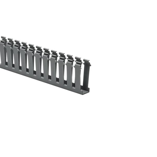 HellermannTyton 181-13006 Slotted Wall Wiring Duct, 1" X 3", Non-Adhesive, PVC, Gray, 120ft/Carton