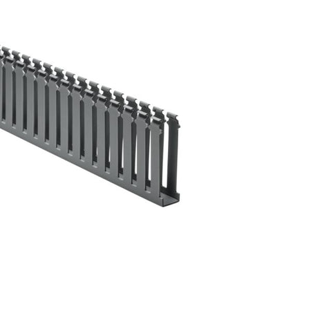 HellermannTyton 181-14003 Slotted Wall Wiring Duct, 1" X 4", Non-Adhesive, PVC, Gray, 120ft/Carton