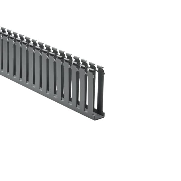 HellermannTyton 181-14003 Slotted Wall Wiring Duct, 1" X 4", Non-Adhesive, PVC, Gray, 120ft/Carton