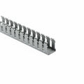 HellermannTyton 181-15206 Slotted Wall Wiring Duct, 1.5" X 2", Non-Adhesive, PVC, Gray, 30ft/Box