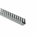 HellermannTyton 181-15207 Slotted Wall Wiring Duct, 1.5" X 2", Non-Adhesive, PVC, Gray, 120ft/Carton