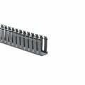 HellermannTyton 181-15304 Slotted Wall Wiring Duct, 1.5" X 3", Non-Adhesive, PVC, Gray, 120ft/Carton