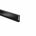 HellermannTyton 181-15400 Slotted Wall Wiring Duct, 1.5" X 4", Non-Adhesive, PVC, Black, 120ft/Carton