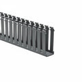 HellermannTyton 181-15403 Slotted Wall Wiring Duct, 1.5" X 4", Non-Adhesive, PVC, Gray, 30ft/Box