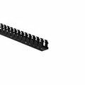 HellermannTyton 181-15505 Slotted Wall Wiring Duct, 1.5" X 1.5", Non-Adhesive, PVC, Black, 120ft/Carton