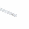 HellermannTyton 181-15510 Slotted Wall Wiring Duct, 1.5" X 1.5", Non-Adhesive, PVC, White, 30ft/Box