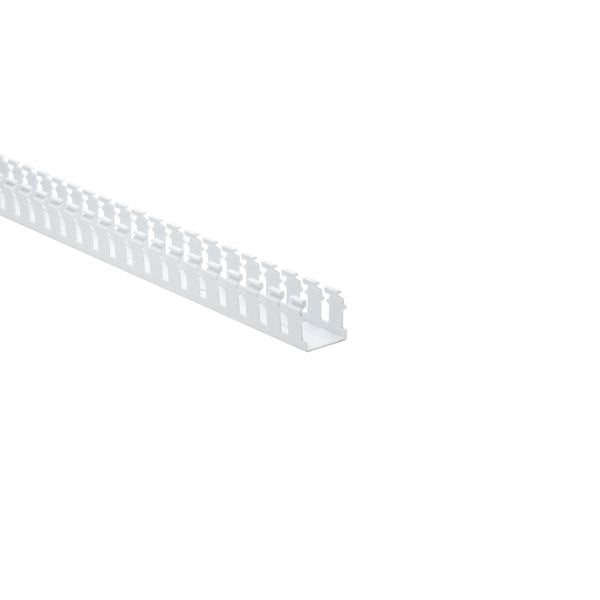 HellermannTyton 181-15511 Slotted Wall Wiring Duct, 1.5" X 1.5", Non-Adhesive, PVC, White, 120ft/Carton