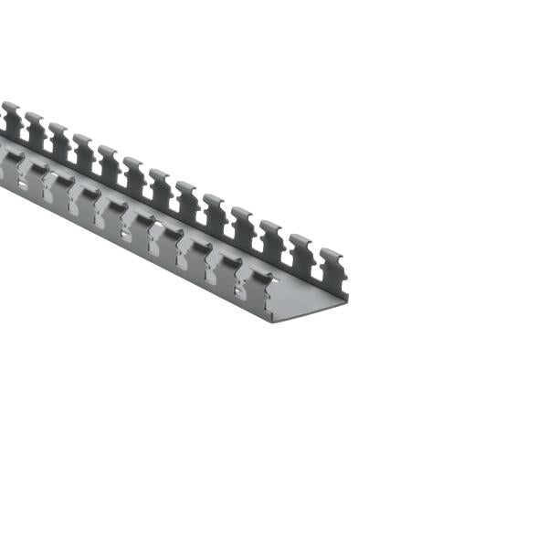 HellermannTyton 181-21005 Slotted Wall Wiring Duct, 2" X 1", Non-Adhesive, PVC, Gray, 120ft/Carton